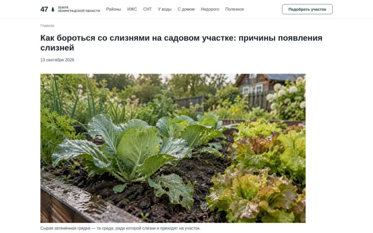 Пример работы SeoSpurt: сайт-каталог земельных участков Ленинградской области — uchastki47.ru